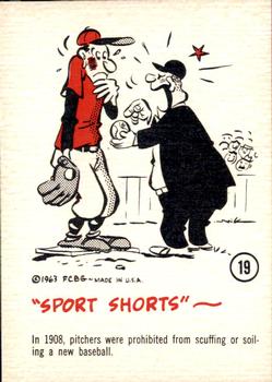 1963 Gad Fun Cards #19 1908 Baseball Fact Front