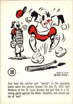1963 Gad Fun Cards #28 Carl Weilman Front