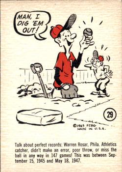 1963 Gad Fun Cards #29 Buddy Rosar Front