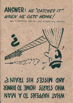 1963 Gad Fun Cards #66 Baseball Slang, Baltimore Chop Back