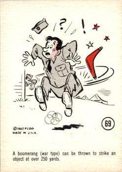1963 Gad Fun Cards #69 Boomerang Front