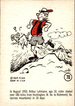 1963 Gad Fun Cards #70 Arthur Lehmann Front