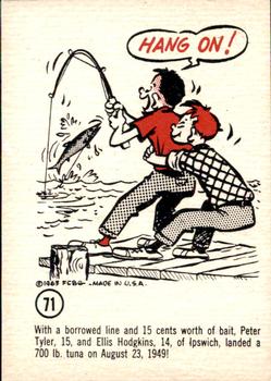 1963 Gad Fun Cards #71 Peter Tyler / Ellis Hodgkins Front