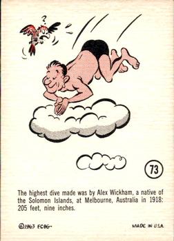 1963 Gad Fun Cards #73 Alex Wickham Front