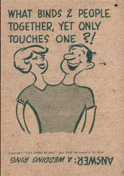 1963 Gad Fun Cards #79 Zoe Ann Olsen Back
