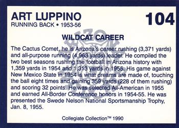 1990 Collegiate Collection Arizona Wildcats #104 Art Luppino Back