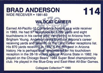 1990 Collegiate Collection Arizona Wildcats #114 Brad Anderson Back