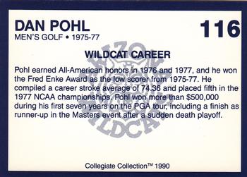 1990 Collegiate Collection Arizona Wildcats #116 Dan Pohl Back
