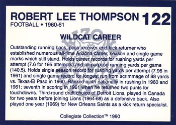 1990 Collegiate Collection Arizona Wildcats #122 Robert Lee Thompson Back