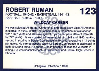 1990 Collegiate Collection Arizona Wildcats #123 Robert Ruman Back