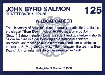 1990 Collegiate Collection Arizona Wildcats #125 John Byrd Salmon Back