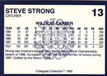 1990 Collegiate Collection Arizona Wildcats #13 Steve Strong Back