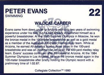 1990 Collegiate Collection Arizona Wildcats #22 Peter Evans Back