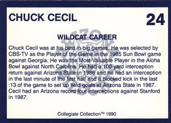 1990 Collegiate Collection Arizona Wildcats #24 Chuck Cecil Back