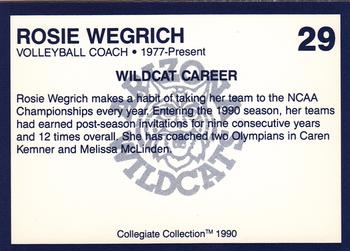 1990 Collegiate Collection Arizona Wildcats #29 Rosie Wegrich Back