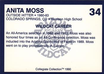 1990 Collegiate Collection Arizona Wildcats #34 Anita Moss Back