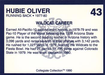 1990 Collegiate Collection Arizona Wildcats #43 Hubie Oliver Back