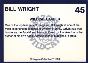 1990 Collegiate Collection Arizona Wildcats #45 Bill Wright Back