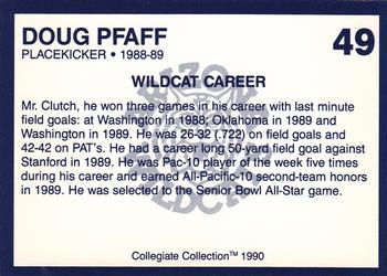 1990 Collegiate Collection Arizona Wildcats #49 Doug Pfaff Back