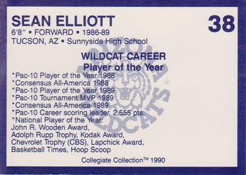1990 Collegiate Collection Arizona Wildcats #38 Sean Elliott Back