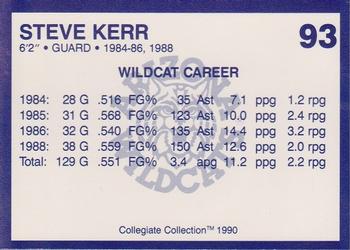 1990 Collegiate Collection Arizona Wildcats #93 Steve Kerr Back