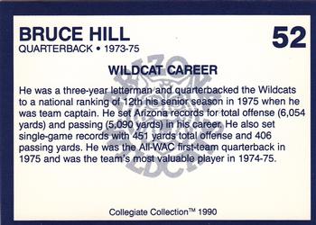 1990 Collegiate Collection Arizona Wildcats #52 Bruce Hill Back