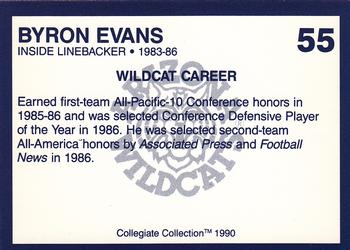 1990 Collegiate Collection Arizona Wildcats #55 Bryon Evans Back