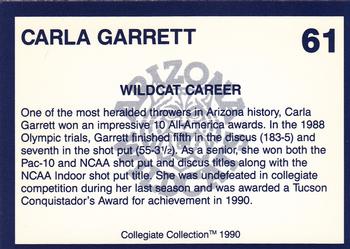 1990 Collegiate Collection Arizona Wildcats #61 Carla Garrett Back