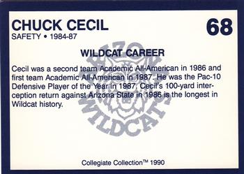 1990 Collegiate Collection Arizona Wildcats #68 Chuck Cecil Back