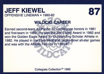 1990 Collegiate Collection Arizona Wildcats #87 Jeff Kiewel Back