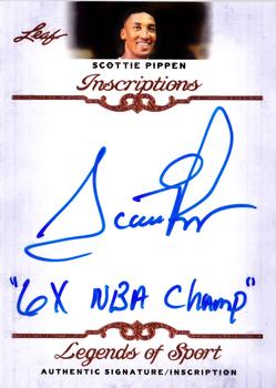 2012 Leaf Inscriptions #ISP1 Scottie Pippen Front