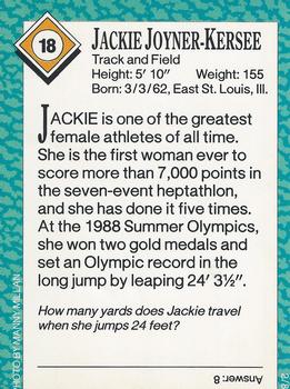 1989 Sports Illustrated for Kids #18 Jackie Joyner-Kersee Back