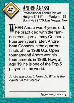 1989 Sports Illustrated for Kids #47 Andre Agassi Back