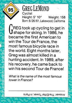 1989 Sports Illustrated for Kids #95 Greg LeMond Back