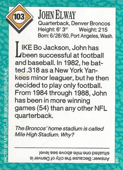 1989 Sports Illustrated for Kids #103 John Elway Back