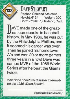 1990 Sports Illustrated for Kids #133 Dave Stewart Back