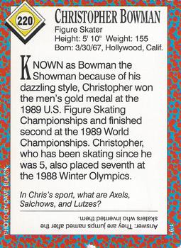 1991 Sports Illustrated for Kids #220 Christopher Bowman Back