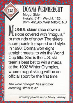1991 Sports Illustrated for Kids #241 Donna Weinbrecht Back