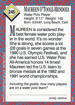 1991 Sports Illustrated for Kids #245 Maureen O'Toole-Mendoza Back