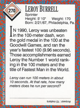 1991 Sports Illustrated for Kids #270 Leroy Burrell Back