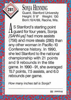 1991 Sports Illustrated for Kids #281 Sonja Henning Back