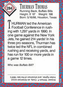 1991 Sports Illustrated for Kids #284 Thurman Thomas Back