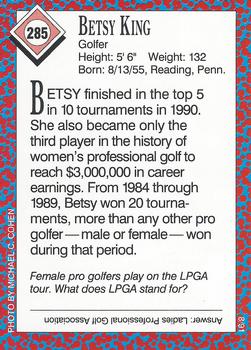 1991 Sports Illustrated for Kids #285 Betsy King Back