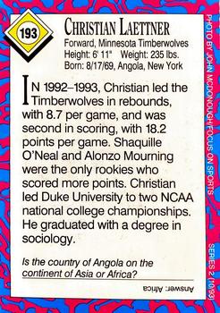 1993 Sports Illustrated for Kids #193 Christian Laettner Back