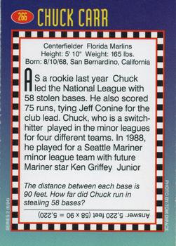 1994 Sports Illustrated for Kids #266 Chuck Carr Back
