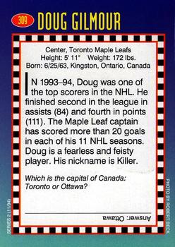 1994 Sports Illustrated for Kids #309 Doug Gilmour Back