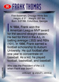 1995 Sports Illustrated for Kids #343 Frank Thomas Back