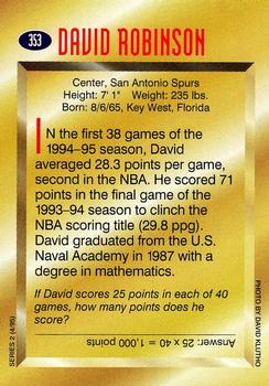 1995 Sports Illustrated for Kids #353 David Robinson Back