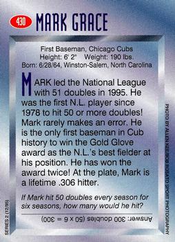 1995 Sports Illustrated for Kids #430 Mark Grace Back