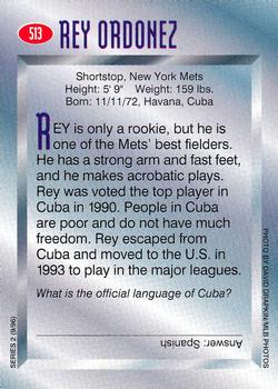 1996 Sports Illustrated for Kids II #513 Rey Ordonez Back